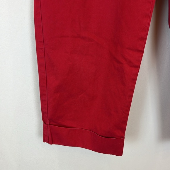 Talbots red cotton capris size 10 - Picture 3 of 5